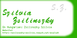 szilvia zsilinszky business card